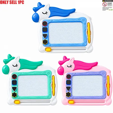 Magnetic Drawing Board, Erasable Doodle Sketch Board with Stamps, Mess-Free Educational Toy, Preschool Learning Tool, Perfect Gift for Kids over 3 Years Old