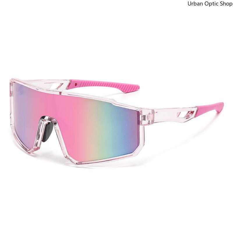 One-Piece Cycling Sunglasses for Men Women, UV400 Protection Windproof Colorful Mirrored Sports Eyewear, Lightweight Anti-Glare Glasses for MTB Road Bike Riding Driving Running Outdoor Activities,summer outifit,travel essentials