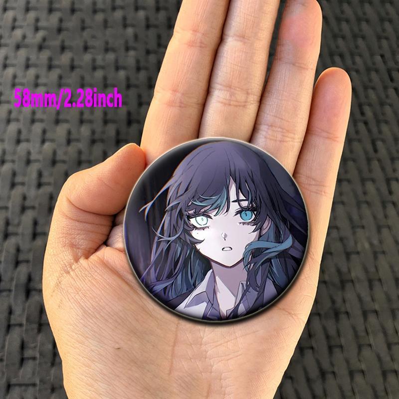 32/44/58mm Ado Kyogen X Uta Enamel Pins I Love Ado Vintage Anime Brooch Creative Badge for Hat Bag Decoration Fans Collect Gifts