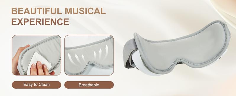 Eye Massager with Heat, Heated Eye Mask with Bluetooth Music, Face Massager, Mask for Migraine & Headache Relief, Improved Sleep, Birthday Gifts for Mom/Dad/Women/Men Eye Massager with Heat, Heated Eye Mask with Bluetooth Music, Face Massager, Mask for Migraine & Headache Relief, Improved Sleep, Birthday Gifts for Mom/Dad/Women/Men