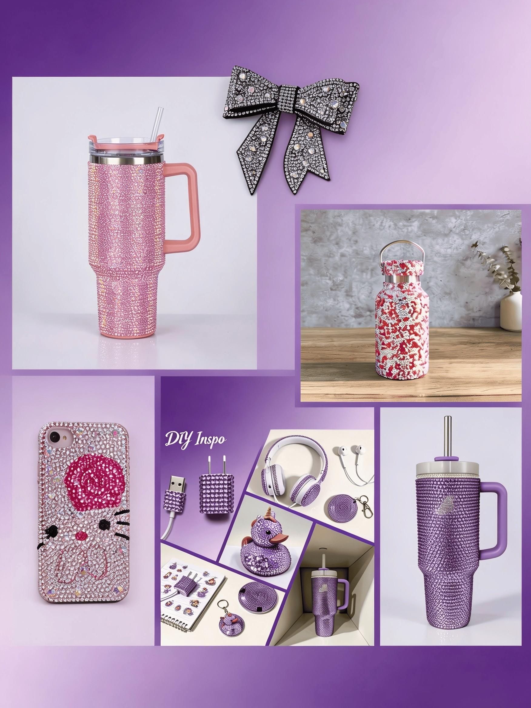 2880pcs DIY Hot Pressed Glass Rhinestones, Flat Back Crystal Drills, Handmade Nail Art Decorations, All Seasons, Solid Pattern