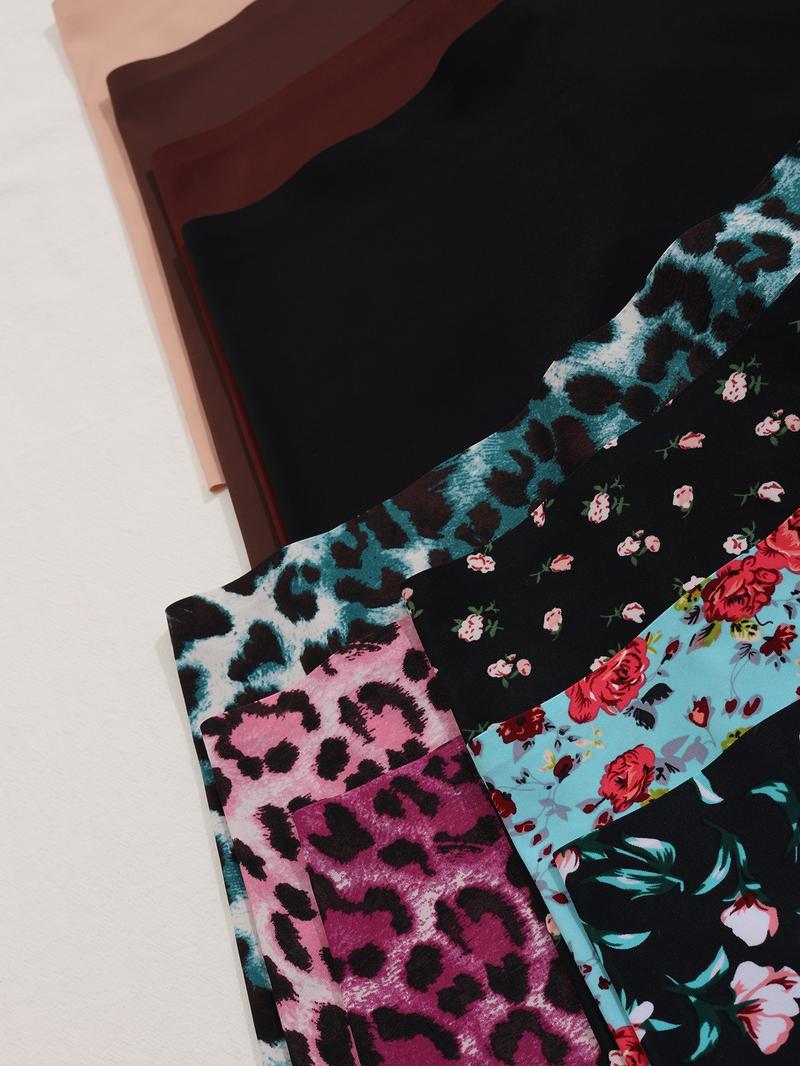 10Pcs One-piece underpants for women without rolling, naked outside, slim mid-waist ice silk traceless underpants, Underwear