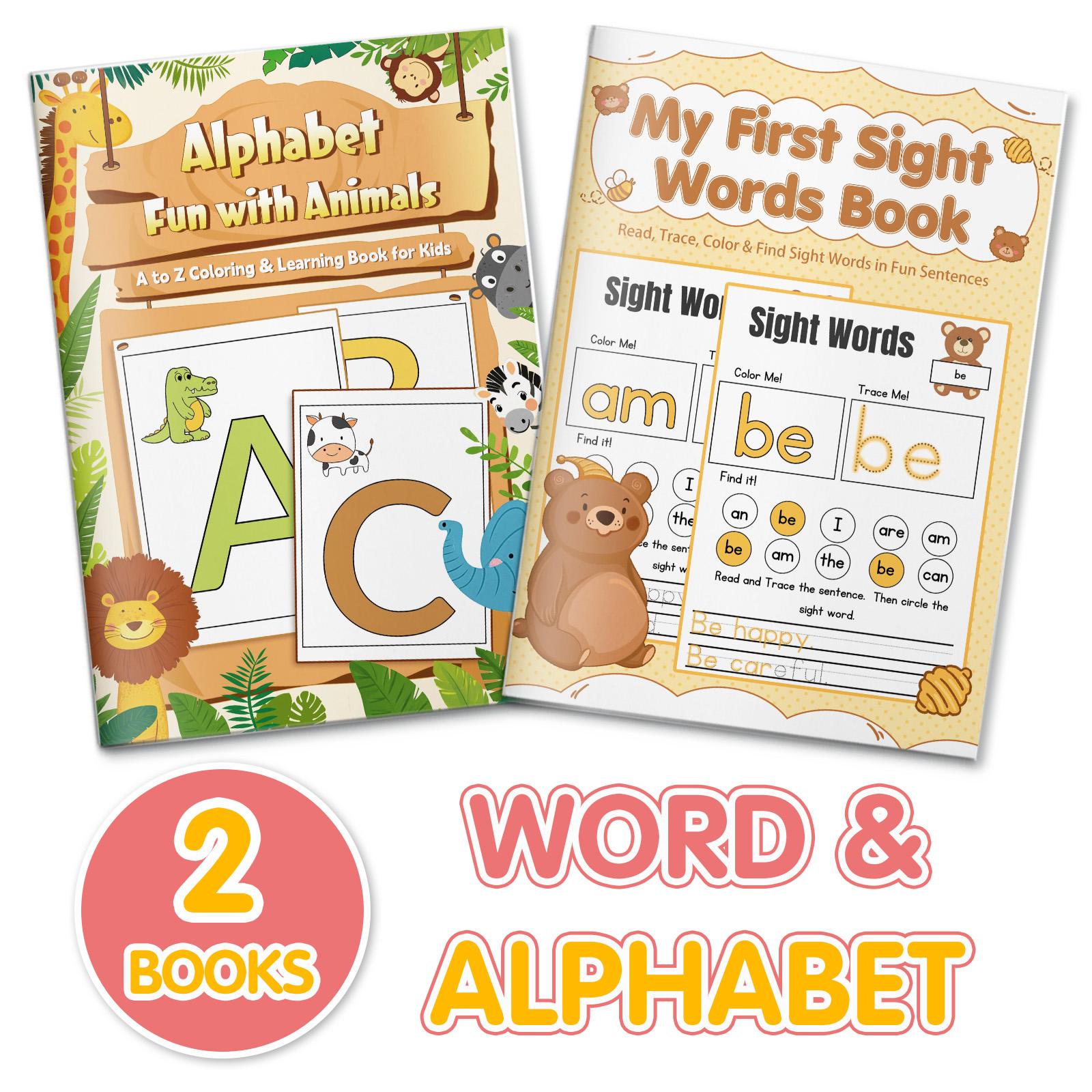 Kids' ABC Alphabet Activity Workbook, Fun Letter Tracing and Handwriting Practice, Uppercase and Lowercase Letters, Early Literacy, Fine Motor Skills, Preschool Teaching Resource for Home or Classroom