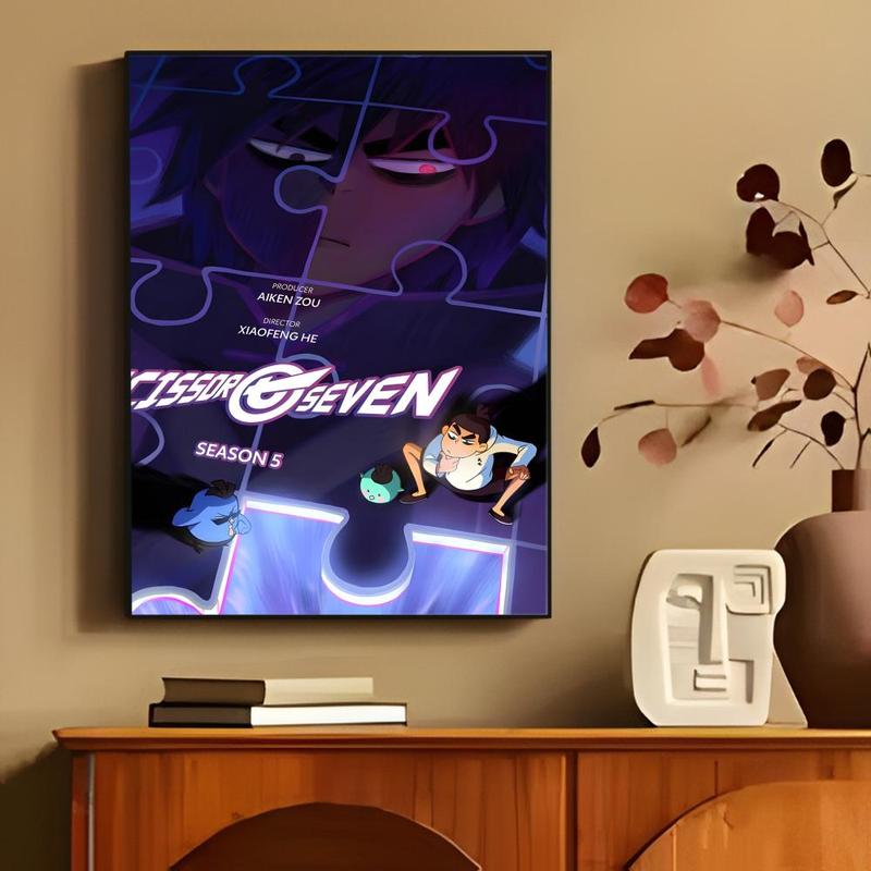 Chinese Action Comedy Scissor Seven Season Poster Waterproof Moisture-Proof Scratch-Resistant Durable HD Self-Adhesive Poster For Living Room Bedroom Cafe Bar Corridor Wall Decor & Gifting