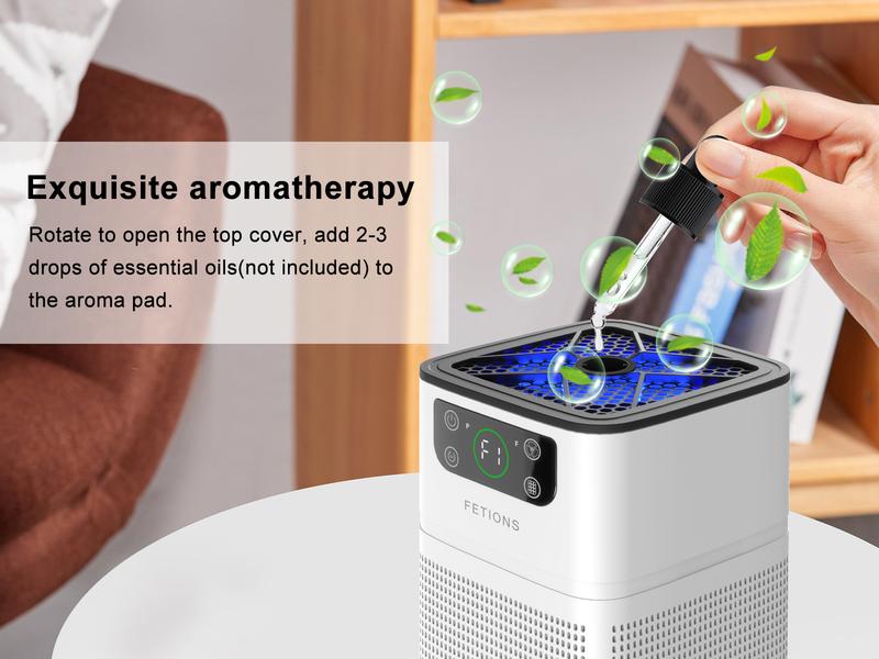 4 Pack Air Purifier with H13 HEPA Filter and Aromatherapy, Ideal for Eliminating Odors, Pollen, Dust, Pet Dander – Perfect for Living Room, Bedroom, Office, Kitchen