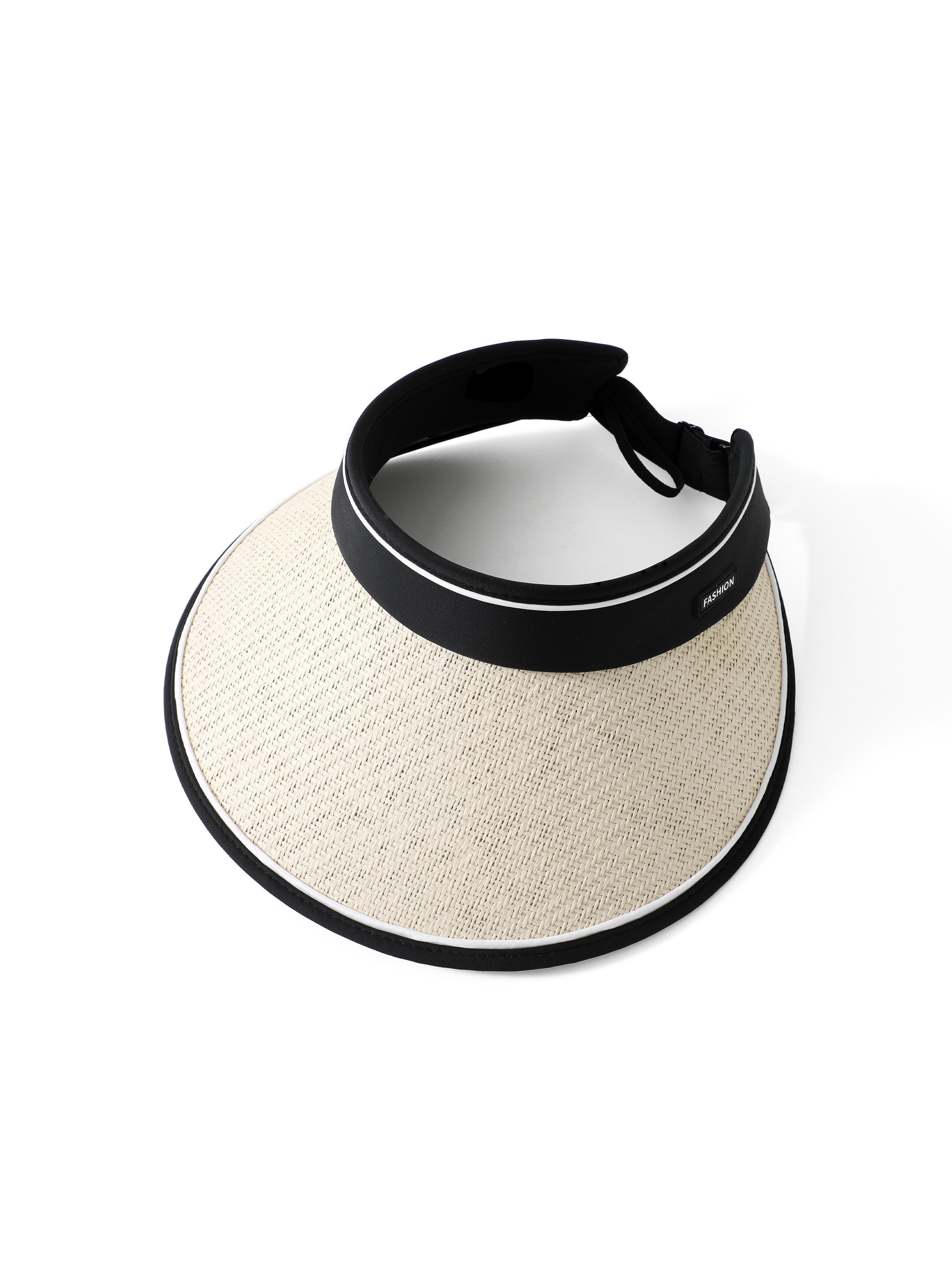 Pure Color Minimalist Sports Fiber Wide Brim Adjustable Breathable Sun Hat, Upf50+ UV Protection, Beach Travel Summer Hat, Tiktok Trendy