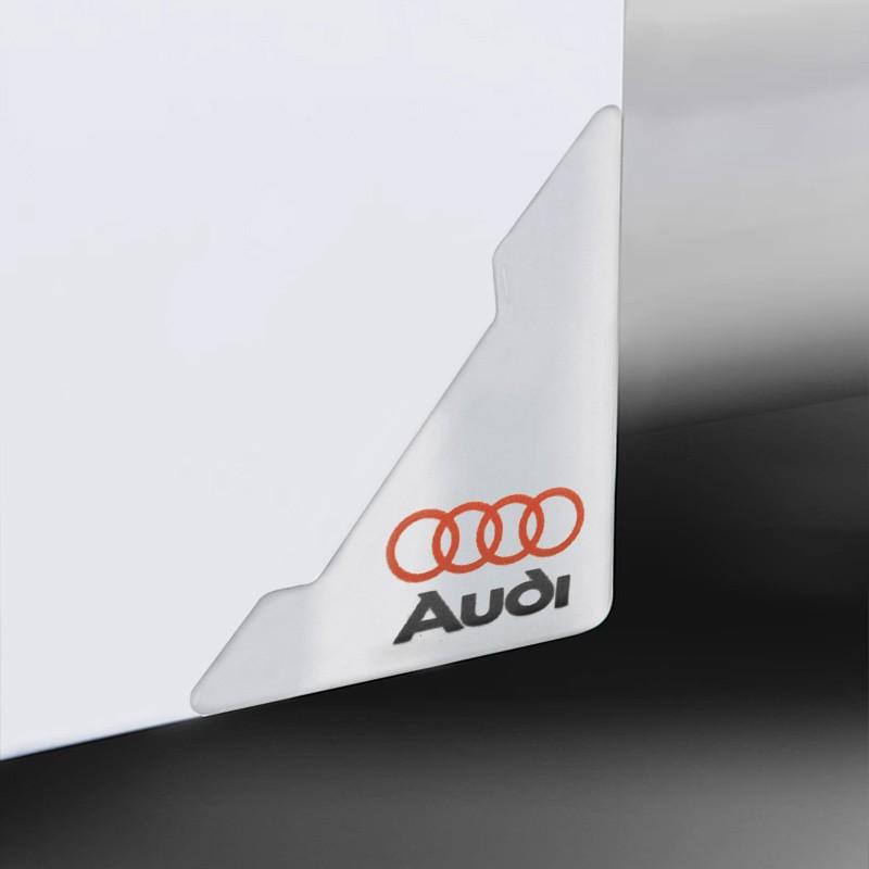 4 PCS Car Badges Universal Transparent Silicone Car Door Corner Anti-Collision Protection Anti-Scratch Sticker Door Protection Decoration and Anti-Damage Anti-Scratch Car Accessories Suitable for Audi Sline A3 A4 B5 B6 B7 B8 8P B9 8V 8L A6 C7 C6 A1 A5 A7
