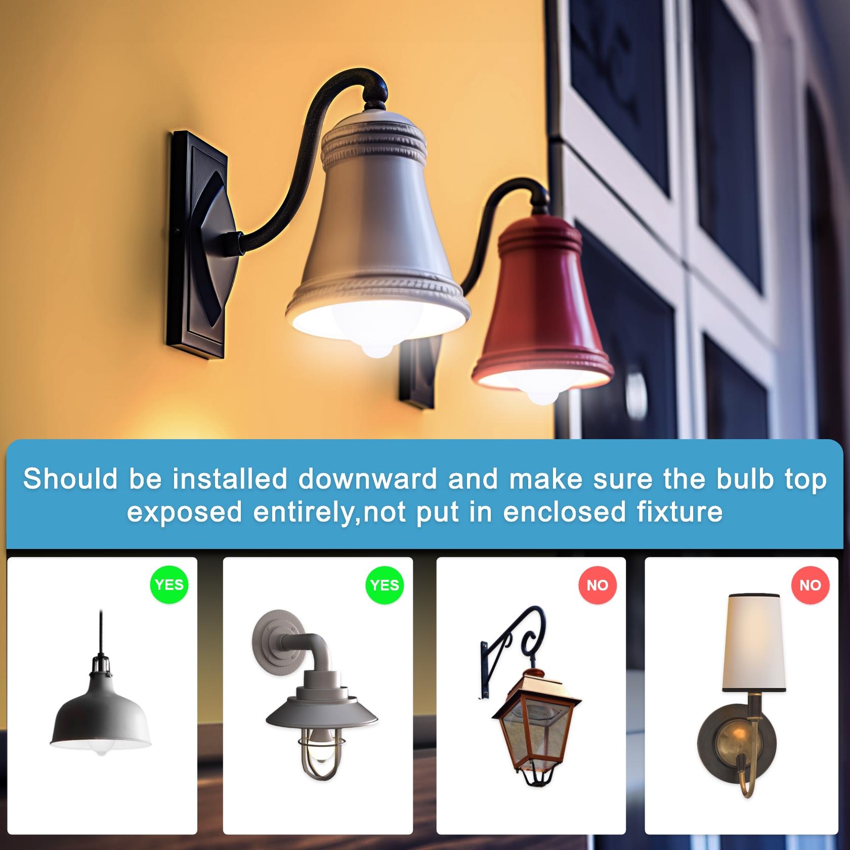 4-Pack Motion Sensor LED Light Bulbs A19 E26 9W PIR Built-in IR 6000K Cool White，60watt Equivalent Bright 900 Lumens for Garage, Closet,Porch, Stairs