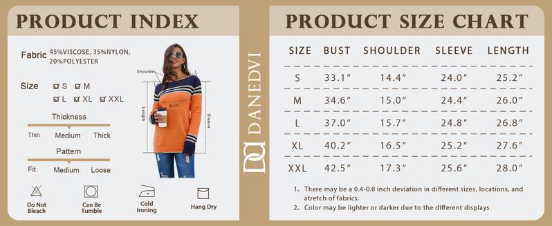 Saodimallsu Womens Fall Fashion 2025 Sweaters Colorblock Lightweight Striped Crewneck Winter Trendy Pullover Tops