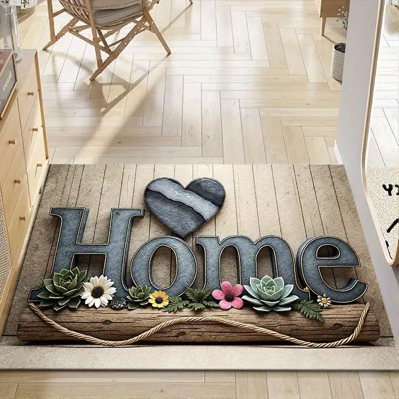 Premium Welcome Doormat - Distinctive Design, Large Square Fits Entryways, Statement Art, Machine Washable, Rustic Indoor-Outdoor Entrance Rug, Home Decor Aesthetic, Doormat for Clean Entry, Patio & Balcony Fit, Spring-Summer Front Door Decor
