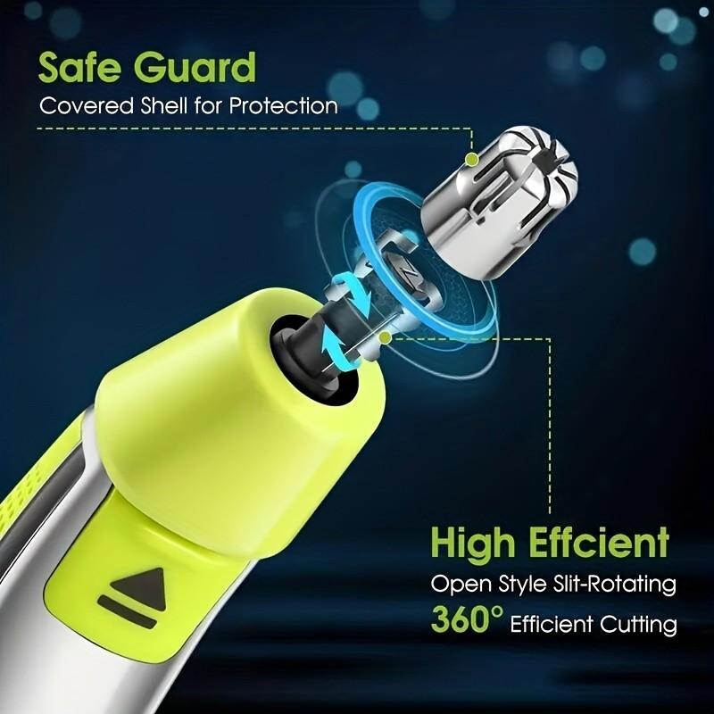 Adjustable Trimming Comb for Single Blade Razor, Small T-Shape Blade Guide Set, Includes Nose Hair Replacement Heads, Basic Beauty Tool, Hair Trimmer