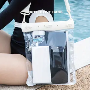 Screen Touching Waterproof Shoulder Bag, Crossbody Storage Bag For Swimming Pool, Water Park, Beach