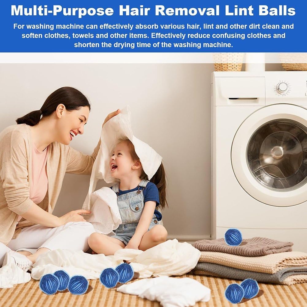 Reusable Natural Wool Dryer Balls Eco Friendly Laundry Balls Remove Pet Hair Fur Debris Alternative to Lint Rollers Sticky Sheets
