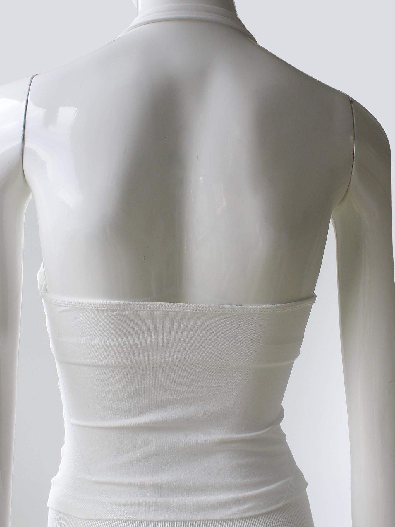 Women's Solid Removable Chest Pad Sports Tank Top, Breathable Comfortable Sports Top for Yoga Gym Workout, Ladies Sportswear for All Seasons