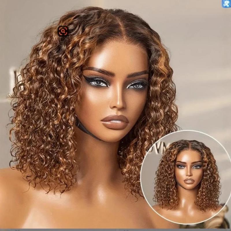 Women's Heat Resistant Synthetic Lace Front Wig, Short Curly Afro with Small Curls, Versatile Full-Head Fashion Accessory