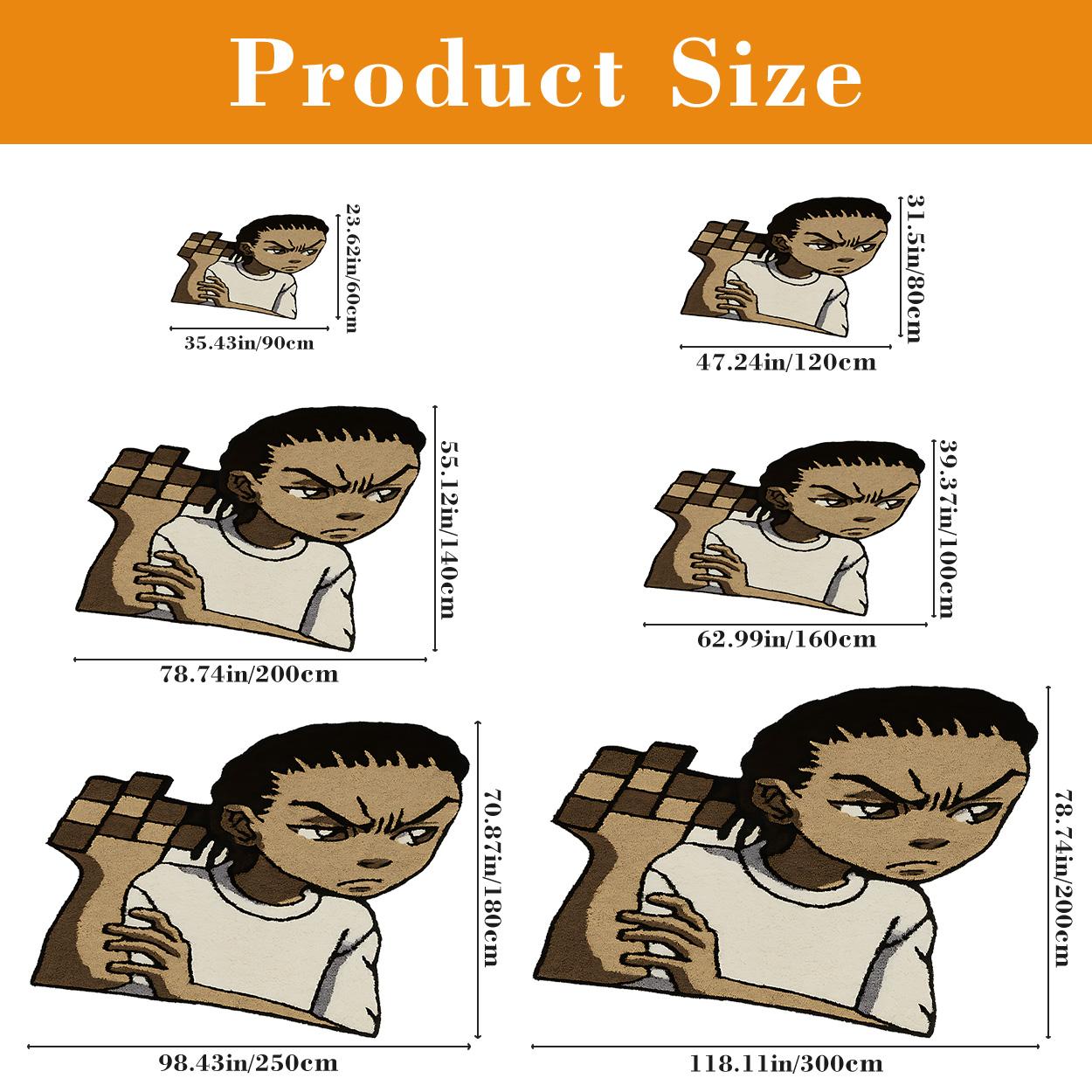 Irregular Printed Rug Velvet soft and comfortable patterned printed carpet, suitable for multiple scenarios, available in various sizes, soft and non-shedding Cartoon Pattern Rug