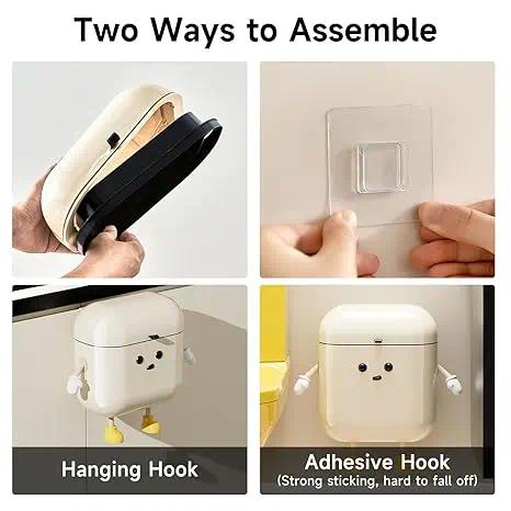 3.2-gallon/12-liter kitchen compost bin, can be placed on countertops or under sinks, made of plastic,  can be hung or wall-mounted, suitable for bathrooms, offices, etc. Made of ABS plastic, smooth surface, leak-proof seal. Automatic Dustbin