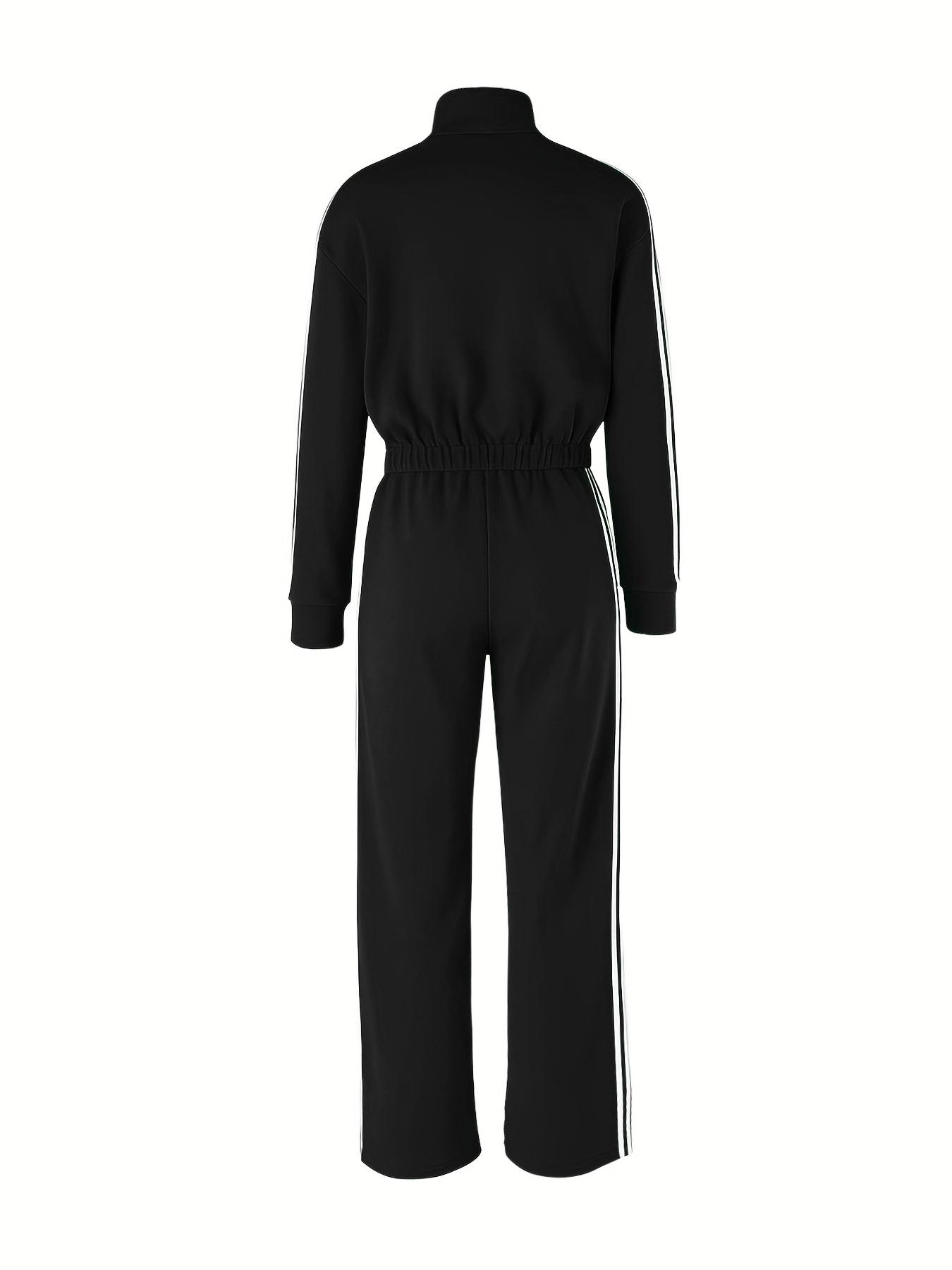 Women's Tracksuit Set, Casual Long Sleeve Zip Up Jacket & Pants Set for Spring & Fall, Women's Clothes for Daily Wear, Sweatsuit Set Outfit