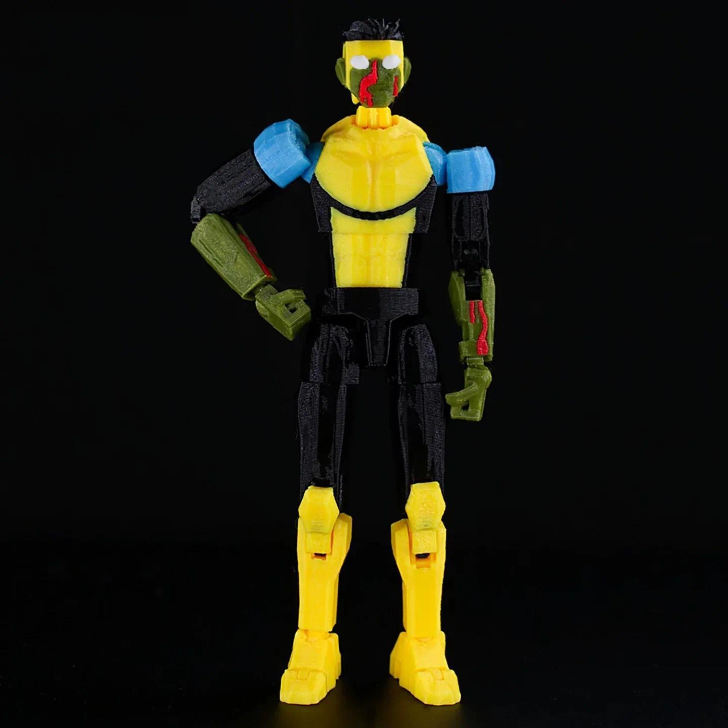 3D Printed Lucky13 Invincibles Tech Jacker Movable Soldier Multijoint Movable T13 Figurines Assembly Mecha Toy Holiday Gift