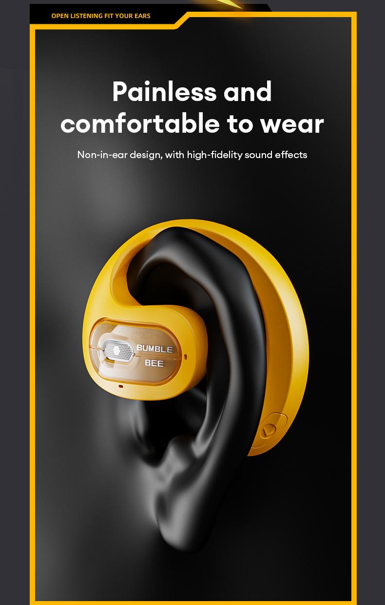 Transformers TF-T07 OWS Spatial Surround Sound Earbuds with Call Noise Canceling Mic, Audio and Video Electronic Headphones for Music & Phone Calls