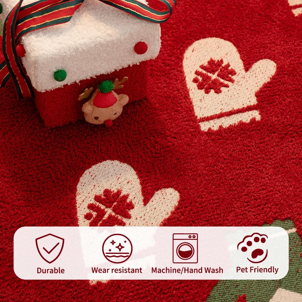 Christmas Sofa Blanket with Tassels, Sofa Couch Protector, Pet Protection, Fits 1-4 Seater Sofas, Home Decor Christmas Gift, Minimalist Style