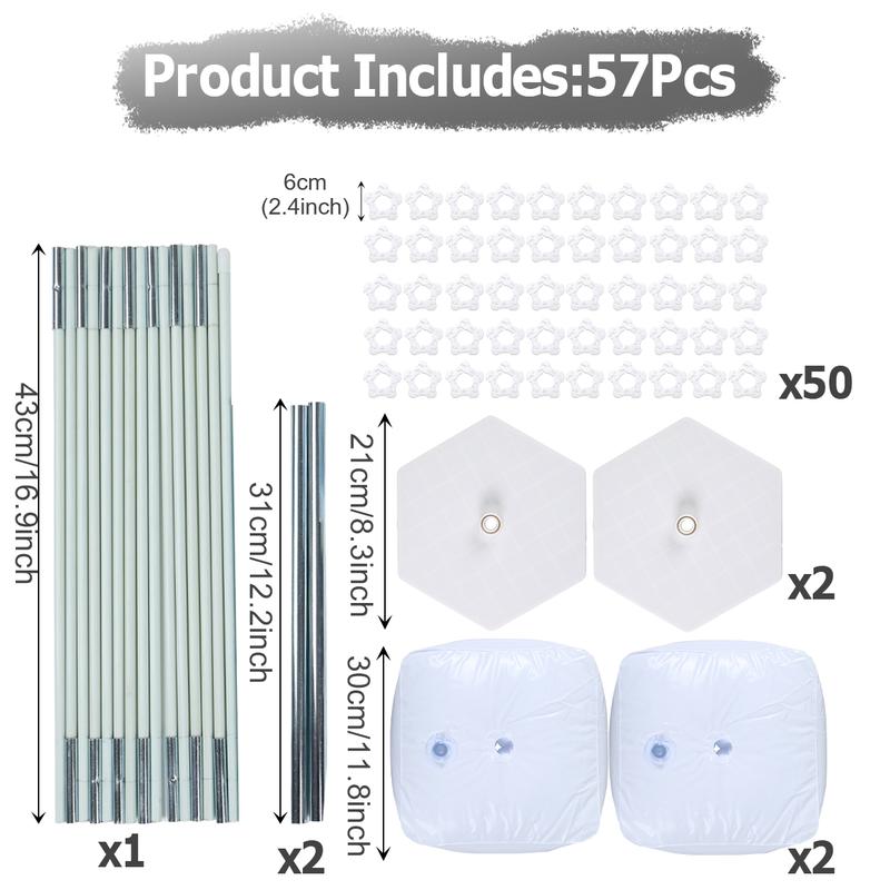 Adjustable Balloon Arch Stand , 9FT Height & 10FT Width Balloon Arch Kit ,Balloons Garland Frame Support Accessories for Wedding Baby Shower Birthday Decoration Garden Party Photo Backdrop