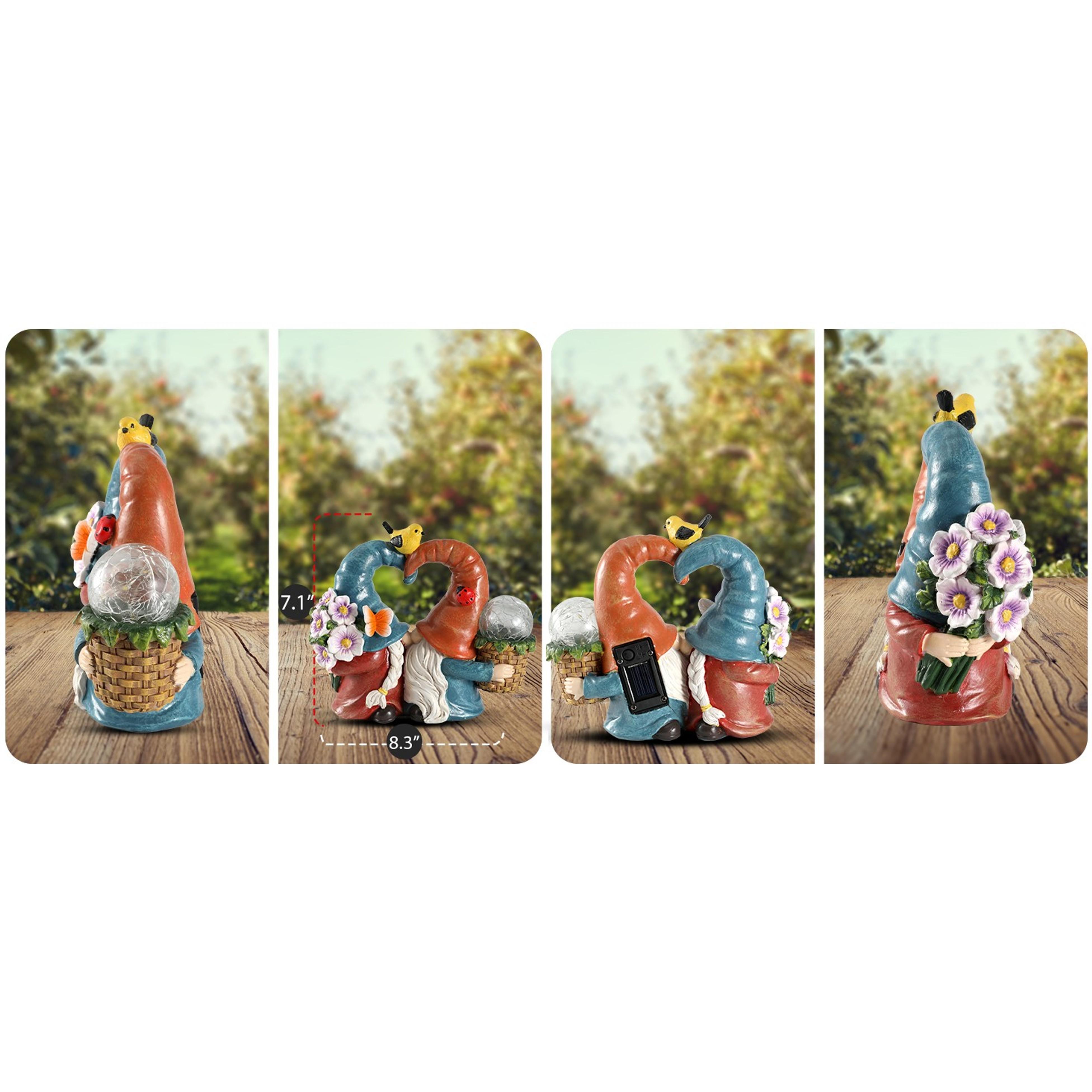 Solar-Powered 8.3'' Spring Summer Kissing Gnomes Decorations for Home & Garden - Decorative Outdoor Lawn Ornaments and Statues Clearance (Loved Gnomes) Solar-Powered 8.3'' Spring Summer Kissing Gnomes Decorations for Home & Garden - Decorative Outdoor Lawn Ornaments and Statues Clearance (Loved Gnomes)