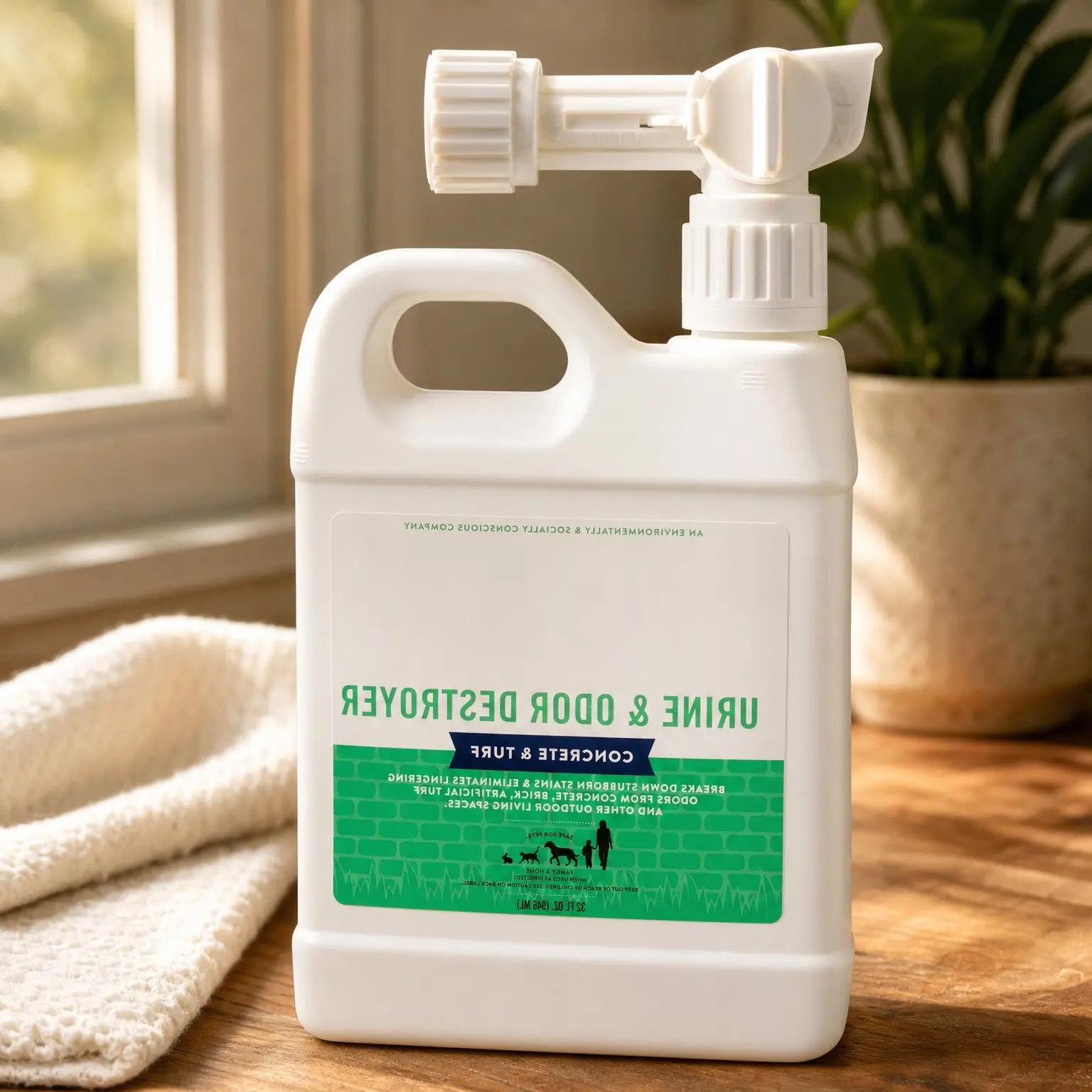 Outdoor Pet Urine and Odor Destroyer, 32 oz - Professional-Strength Odor Eliminator for Concrete, Turf, Pavers and PatiosGift