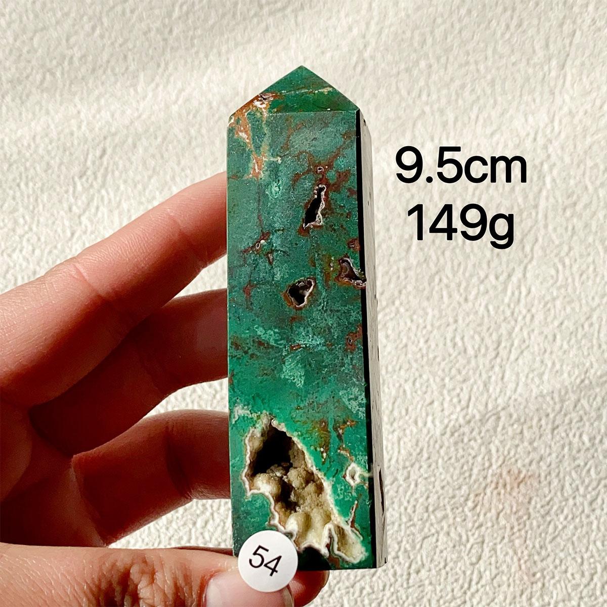 Chrysocolla Crystal Tower Malachite Wand Quartz Point Decor Polished Obelisk  Healing  Reiki Energy Crystal Gem