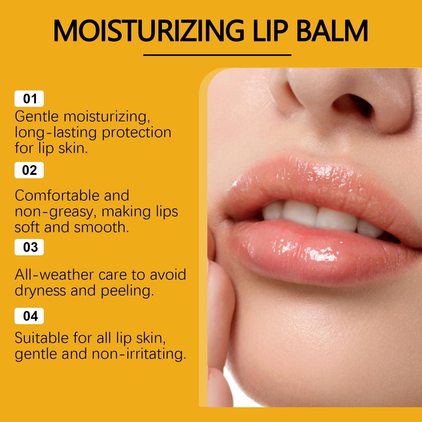 Ouhoe Moisturizing Lip Balm, Hydrating Care for Soft and Smooth Lips, Non-Dry Glossy Lip Balm, Long-Lasting Comfort