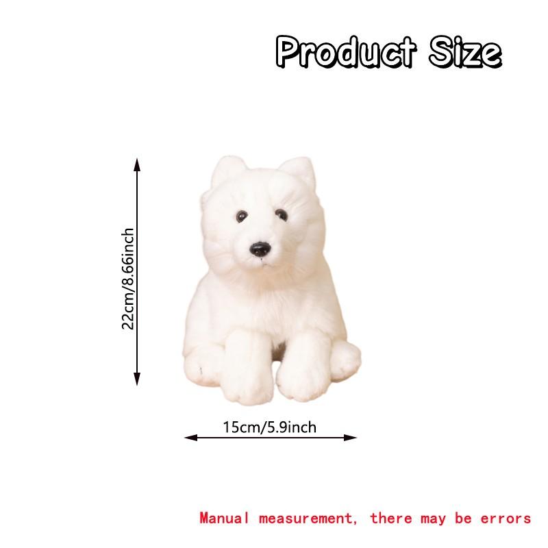 Realistic Arctic Fox Plush Toy, Unisex Soft Stuffed Animal, Perfect Gift for Kids' Birthdays, Valentine's Day, Mother's Day, Christmas