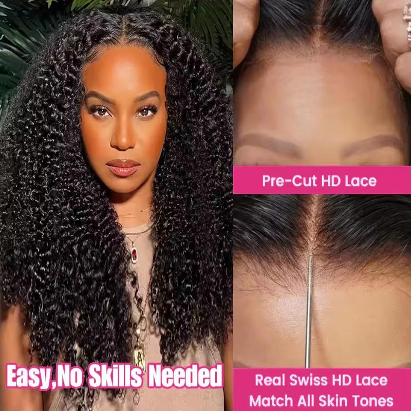 Yawawe Hair 200% Density Kinky Curly Human Hair Wig For Women Raw Indian Hair 13X6 Hd Transparent Lace Frontal Wig Natural Color