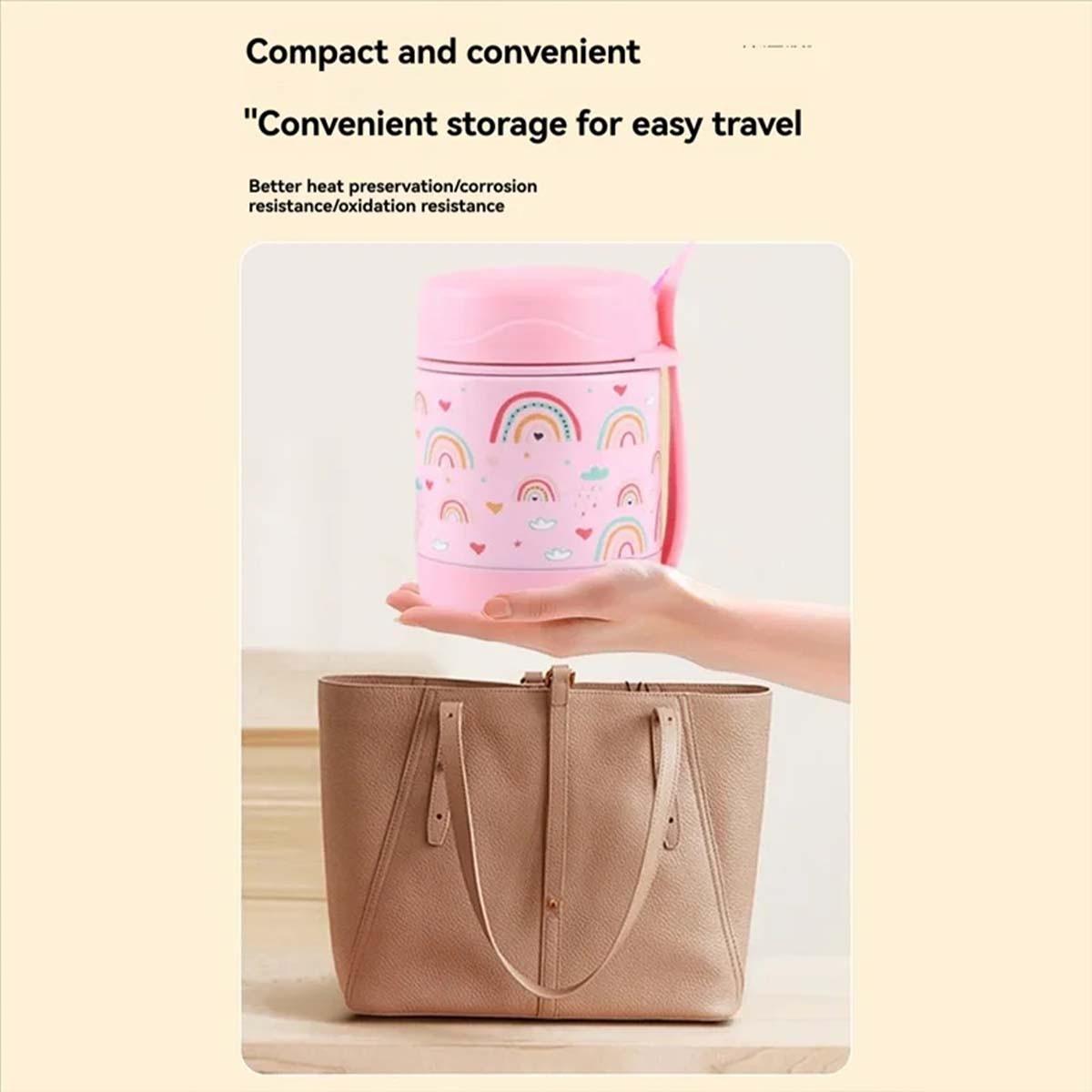 10oz Stainless Steel Insulated Food Jar with Spoon, Leak-Proof Soup Cup, Modern Style, Ideal for Students, Office, Travel, Kitchen, Great Gift