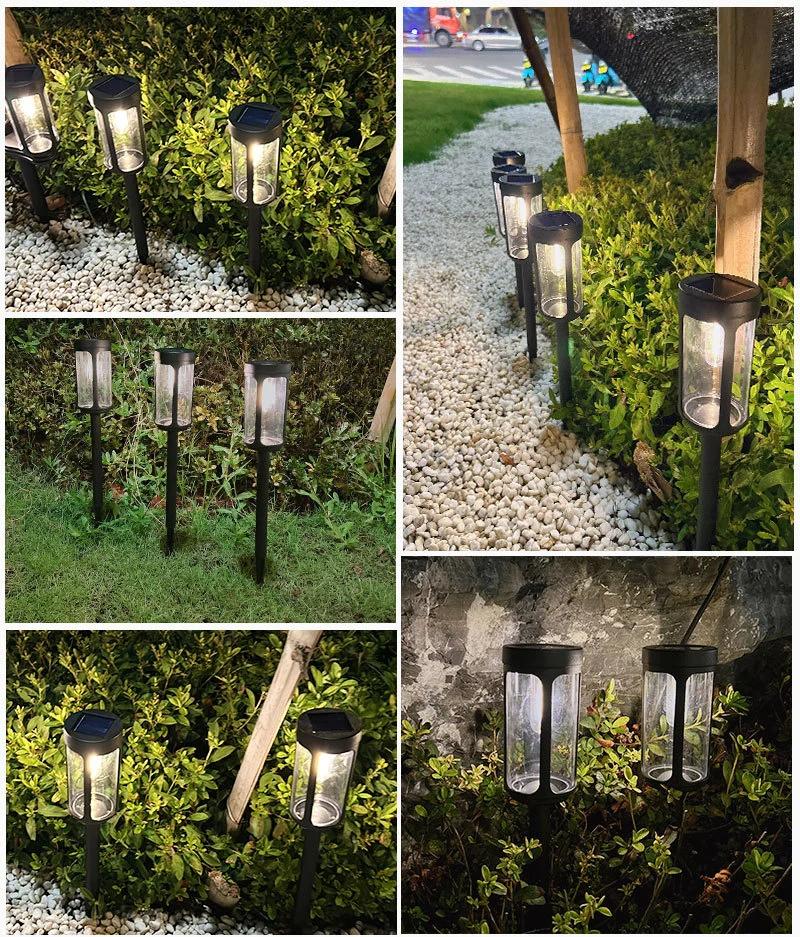 4 Pack Solar tungsten filament courtyard garden ground lawn atmosphere landscape light tungsten filament lamp outdoor lighting street light