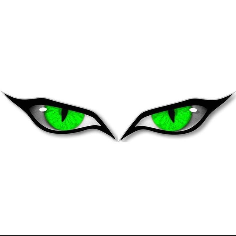 Raptor Eye Evil Eye Decal Auto Accessories - Cool Car Decorations, Rearview Mirror Adhesive Sticker, Sun Protection, Water-Resistant for Rain, Scratch-Resistant, Easy Apply Stylish Exterior Decor, Stickers, Adhesive Sticker, Easy Apply-YY2