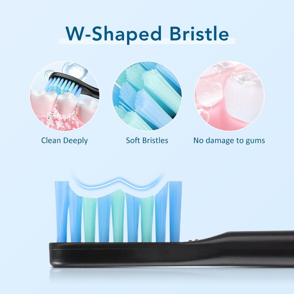 Electric Toothbrush,  With 4 Replacement Brush Heads 6 Modes Rechargeable Toothbrush, Waterproof Design Teeth Cleaning