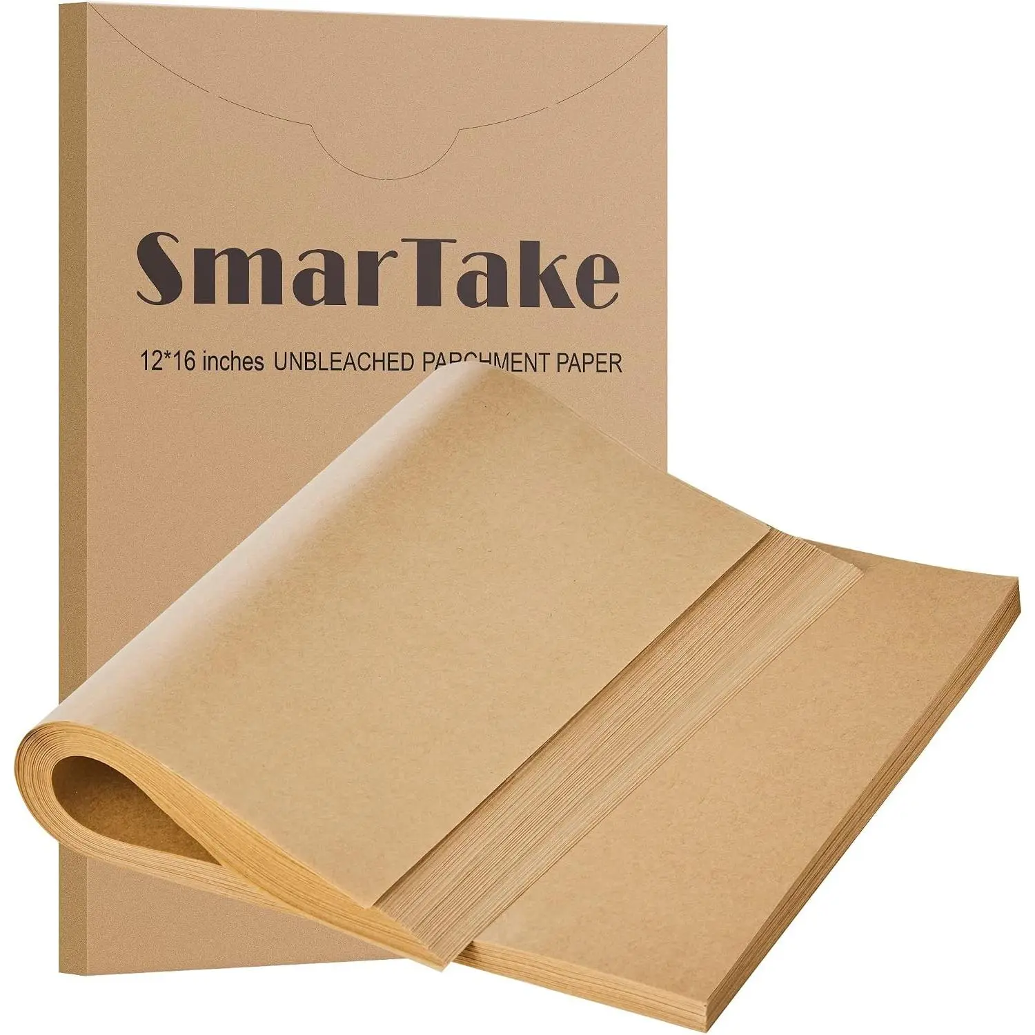 200 Pcs Precut Non-Stick Parchment Paper Baking Sheets, 12x16 Inches Unbleached Baking Parchment for Baking Grilling Steaming Bread Cakes Cookies and More