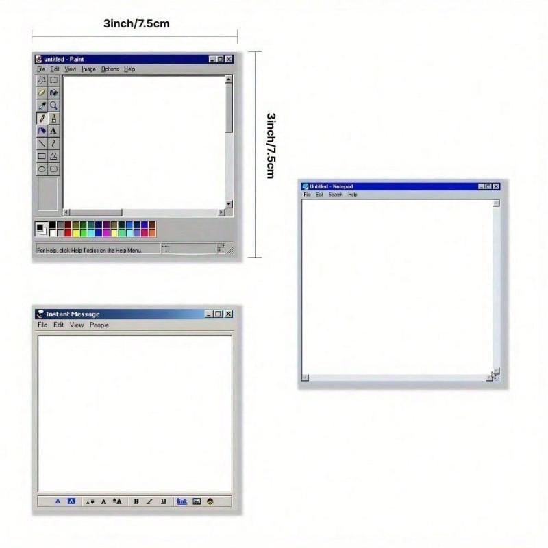 Retro Computer Pattern Sticky Notes  Creative Office Notebooks  Study Supplies  Perfect Gifts for Returning To School