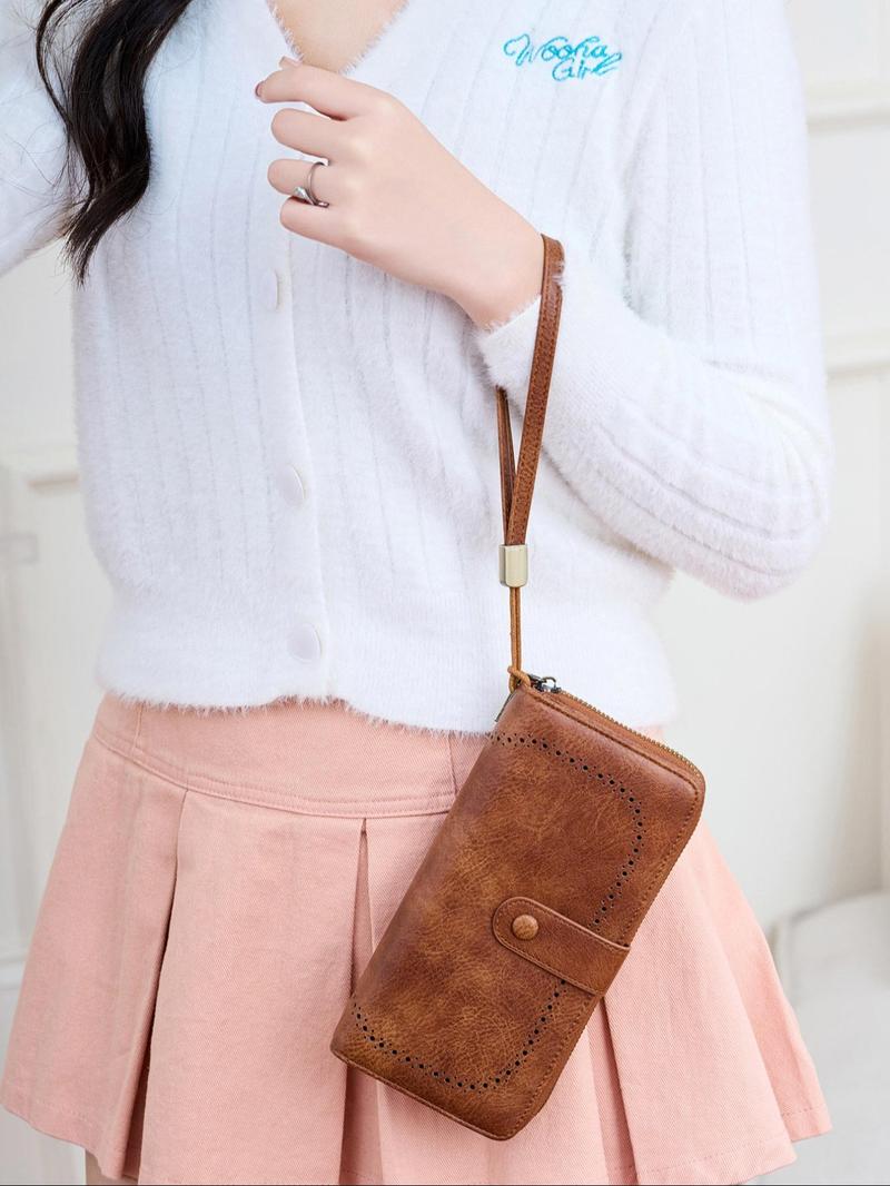 Vintage Long Wallet, Multi Card Slot Zipper Wallet, Large Capacity Multi Card Clutch Bag, Casual Trendy Versatile High-quality Daily  Card Holder Wallet, Stylish Wallet for Women & Men