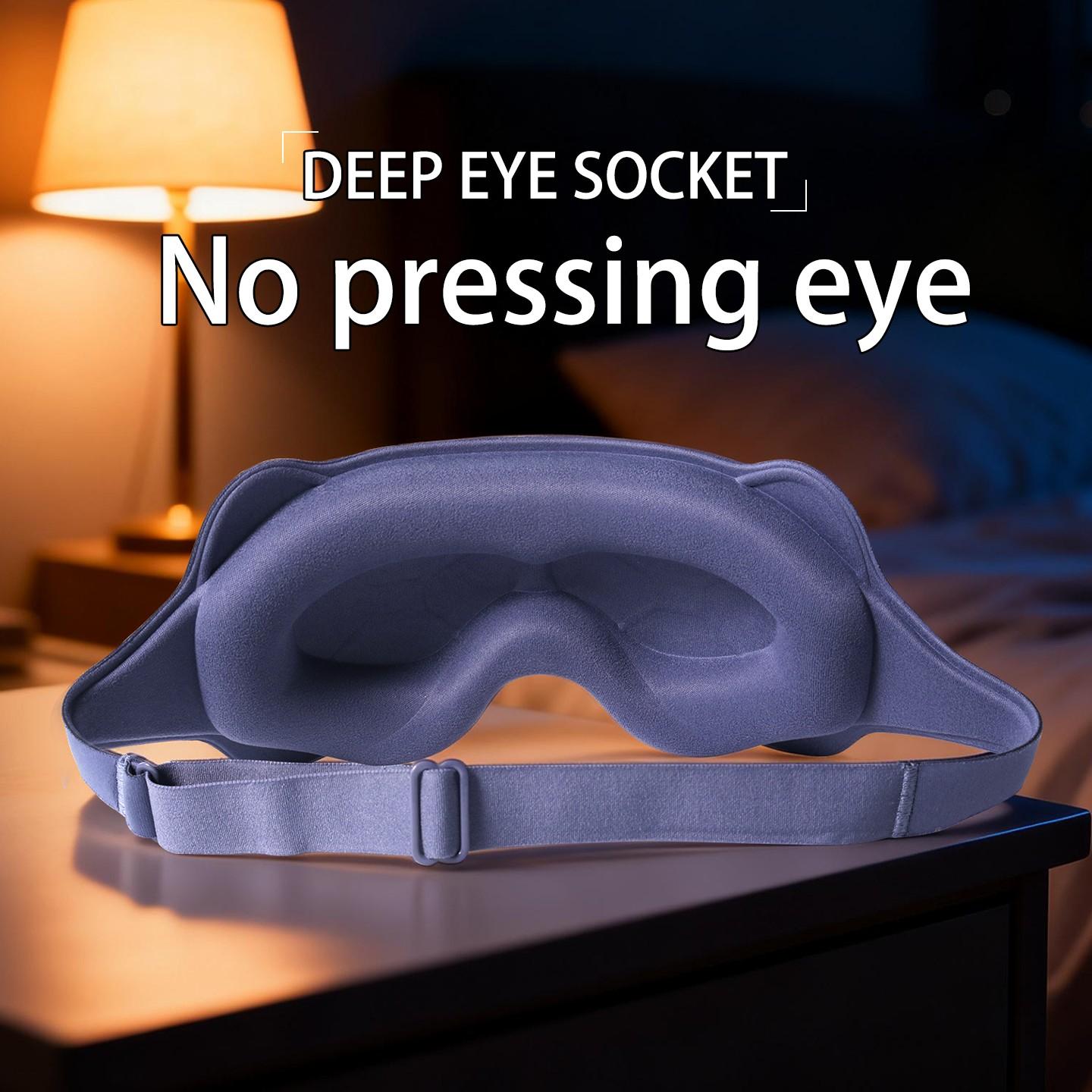 3D Contour Sleep Eye Mask, Full, No Pressure, Side Sleeping Friendly Breathable Soft Eyemask, Comfortable Night Rest Essential