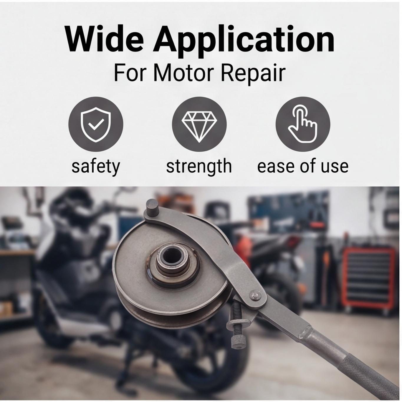 Y-Shaped Motorcycle Scooter Belt Pulley Magnetic Motor Clutch Removal Tool, Flywheel Fixing Wrench, Essential Repair Kit