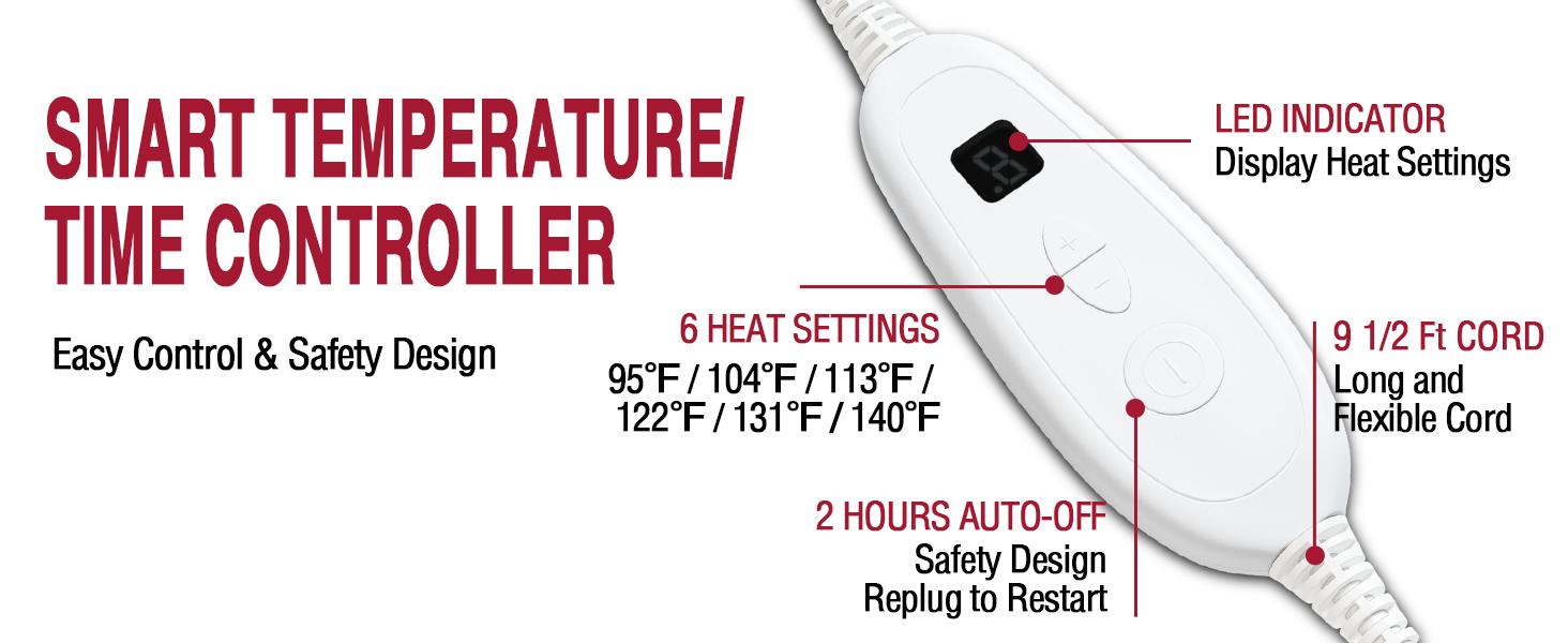 DailyLife Portable Heated Shawl, 26"x35" Electric Heating pad for Back Pain Relief - 6 Heat Settings, Auto-Off, Machine Washable, Warming Mat, Gifts for Women, Mom, Mother’s Day, FathersDayGift DailyLife Portable Heated Shawl, 26"x35" Electric Heating pad for Back Pain Relief - 6 Heat Settings, Auto-Off, Machine Washable, Warming Mat, Gifts for Women, Mom, Mother’s Day, FathersDayGift