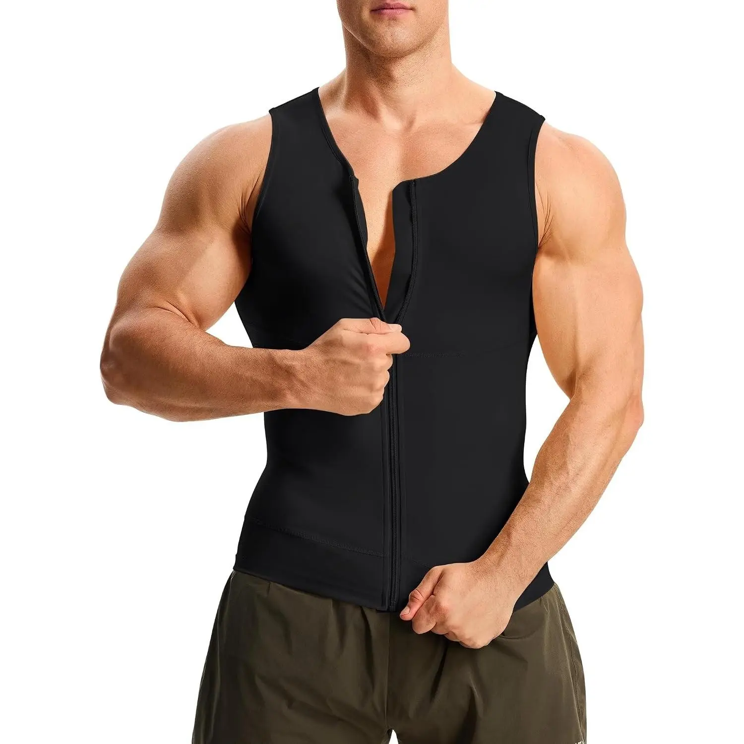 Fajas para Hombres Waist Trainer Mens Compression Shirt Shapewear | Body Shaper, Men Compression Tank Top, Mens Shapewear, Compression Undershirt for Men