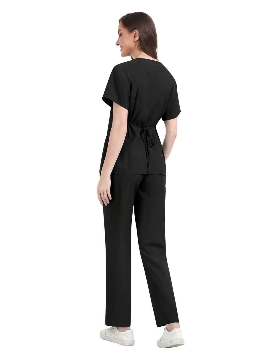 Slim-fit Unisex Summer Skincare Clothing | Short-sleeved Tops and Pants Set for Pet Hospitals, Beauty Salons, Spas, and Senior Care