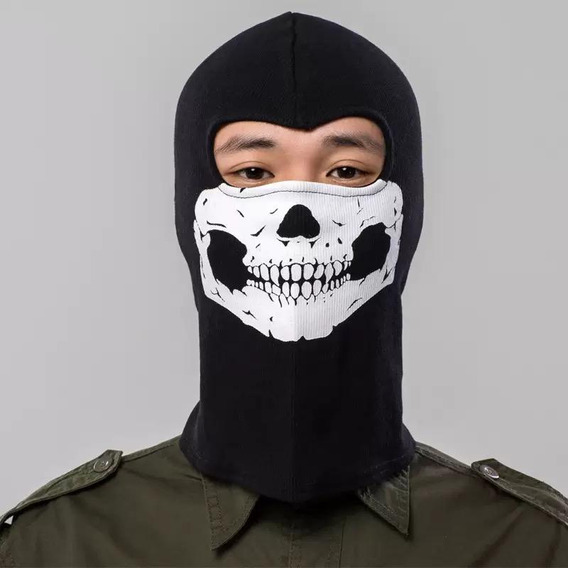 Breathable Skull Pattern Balaclava, Cosplay Balaclava  Lightweight Spring Face Mask for Men Women, Windproof Full Face Cover for Cycling Hiking Motorcycling & Outdoor Sports