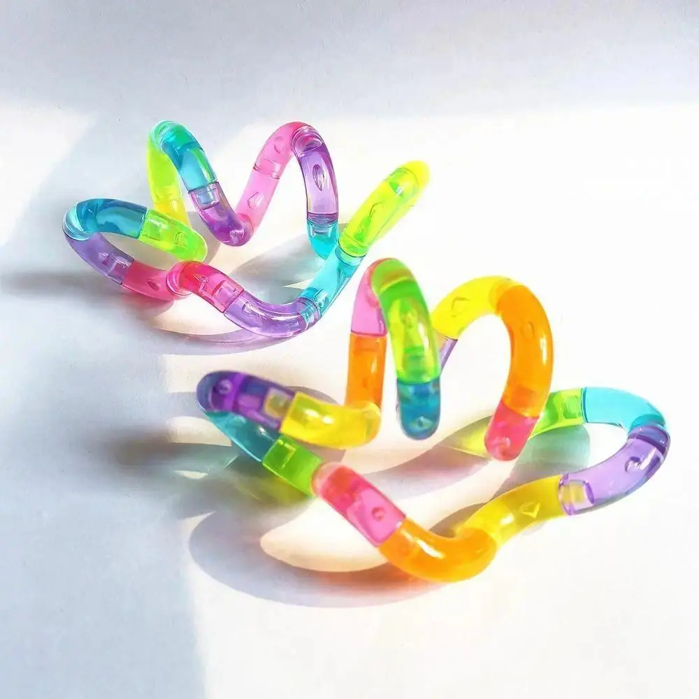 Colorful Twisted Fingertip Toys, Stress Relief Sensory Decompression Toy, Flexible Anti-Anxiety Hand Spinner, Educational Fidget Toys for Adults Teens, Office School Travel Focus Training