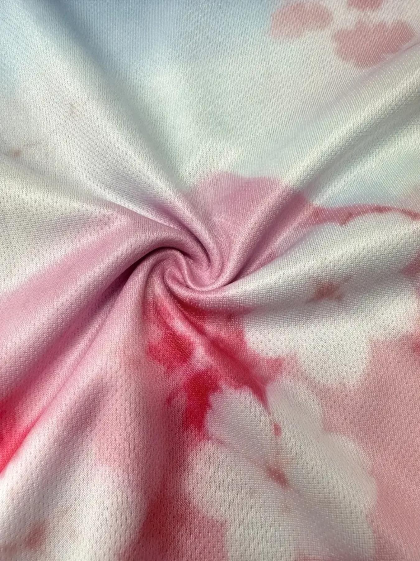 FLUSS needle punch football shirts 花柄 Men's short-sleeved Japanese cherry blossom football jersey with