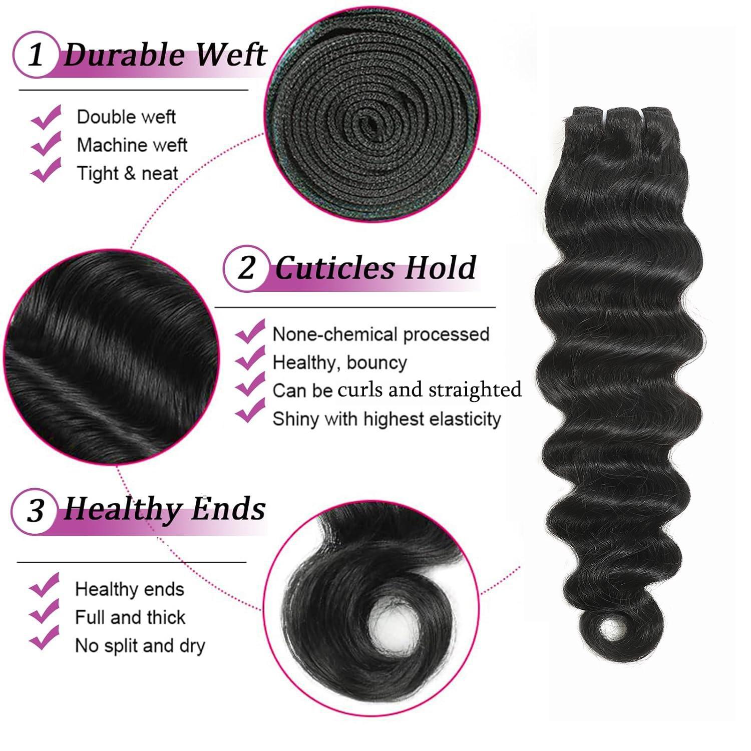 Karlami Loose Deep Wave 3/4 Bundles Human Hair Deep Curly Hair Bundles Burmese Curly Human Hair with Spriral End 3c4a Quick Weave Body Wave Bundles Straight Hair Bundles With 5x5 Closure Human Hair Bundles for Women Natural Black Karlami Loose Deep Wave 3/4 Bundles Human Hair Deep Curly Hair Bundles Burmese Curly Human Hair with Spriral End 3c4a Quick Weave Body Wave Bundles Straight Hair Bundles With 5x5 Closure Human Hair Bundles for Women Natural Black