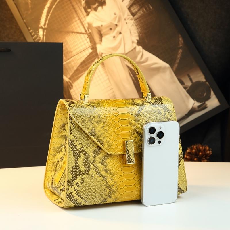 Elegant Snake Print Handbag, Luxurious Retro Small Square Bag, Chic Commuter Crossbody Bag, Unique Design Shoulder Bag
