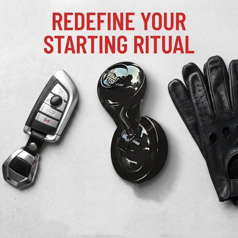 Universal One-Key Start Rod, Car Push Starter Easter Creative Button Cover Joystick, Cool Engine Ignition Car Interior Accessory